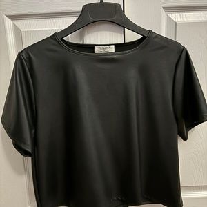 Zenana Vegan Leather Medium Top